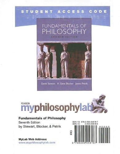 Fundamentals of Philosophy: Myphilosophylab Student Access Code Card