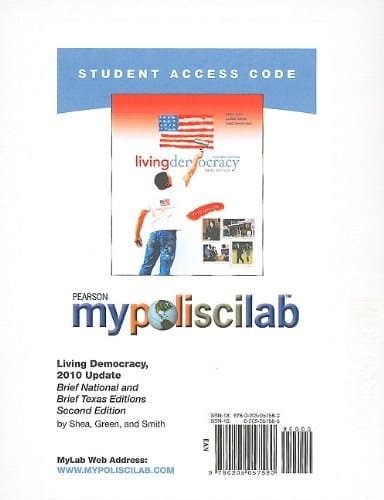 Living Democracy, 2010 Update Brief National and Brief Texas Editions: Mypoliscilab Student Access Code Card