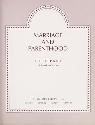 Marriage and parenthood