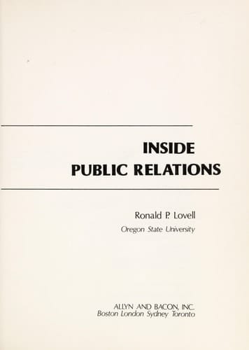 Inside Public Relations