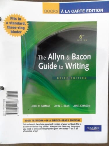 The Allyn & Bacon Guide to Writing, Brief Edition, Books a la Carte Edition (6th Edition)