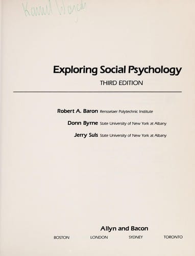 Exploring Social Psychology