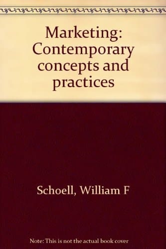 Marketing: Contemporary concepts and practices