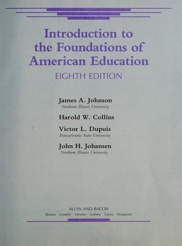 Introduction to the Foundations of American Education