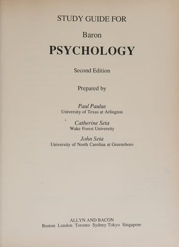 Psychology S/G