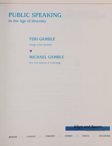 Public Speaking in the Age of Diversity