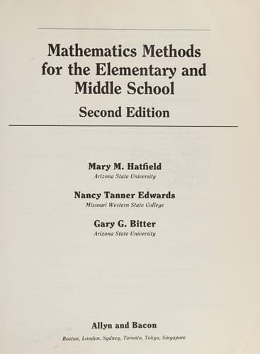Mathematics Methods for the Elementary and Middle School/Book and Tangram Manipulatives