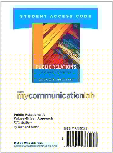 Public Relations My Communication Lab Student Access Code Card