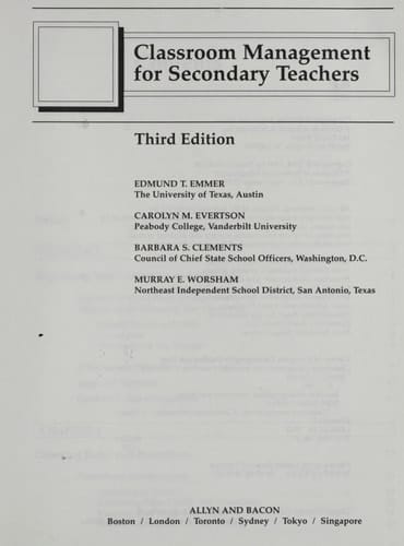 Classroom Management for Secondary Teachers