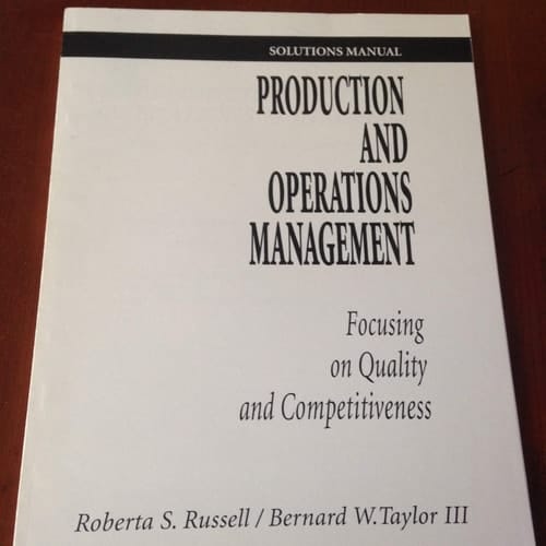 Sm Production Operations Mgmt S/M