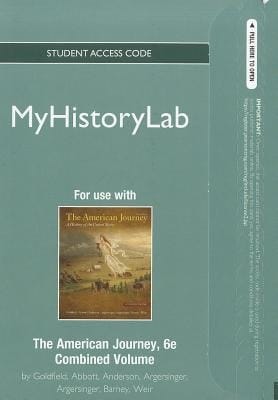 The American Journey Myhistorylab Pegasus With Student Access Code Card