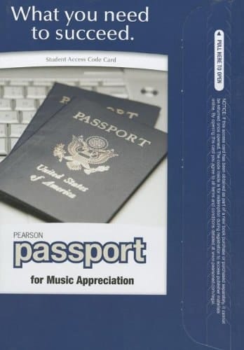 Music Appreciation Pearson Passport Standalone Access Card