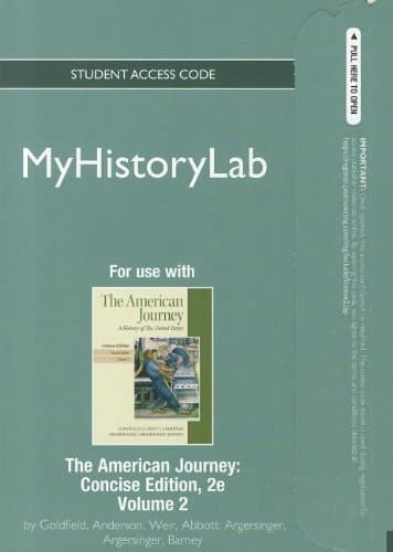 The American Journey: New Myhistorylab Student Access Code Card