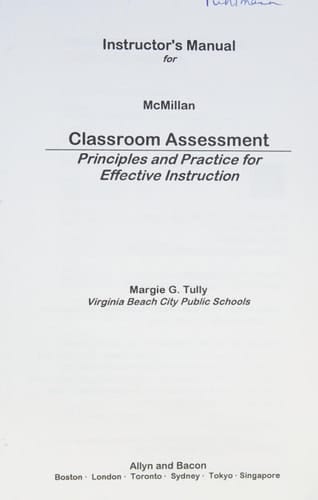 Sm Classroom Assessment I/M