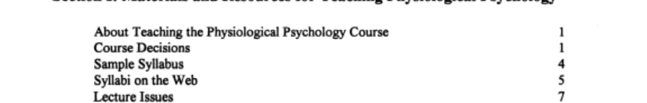 Instructor's Manual for Foundations of Physiological Psychology, Fourth Edition