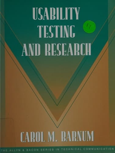 Usability Testing and Research (Part of the Allyn & Bacon Series in Technical Communication)