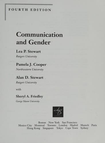 Communication and Gender (4th Edition)