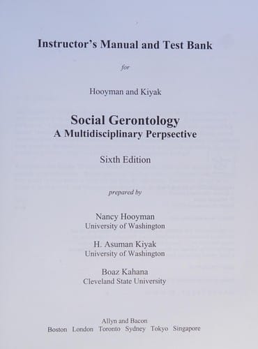 Instructors Manual and Test Bank