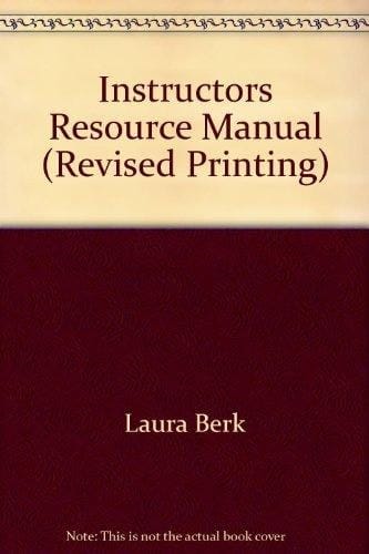 Instructor's Resource Manual:Infants, Children, and Adolescents (Revised Printing, 4th Ed)