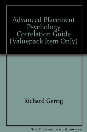 Advanced Placement Psychology Correlation Guide (Valuepack Item Only)