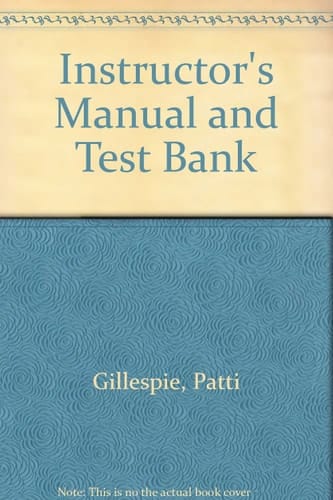 Instructor's Manual and Test Bank