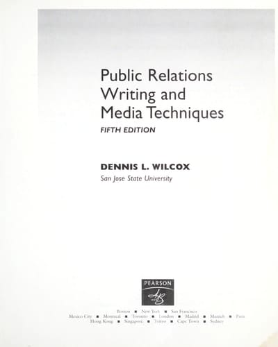 Public Relations Writing and Media Techniques (5th Edition)