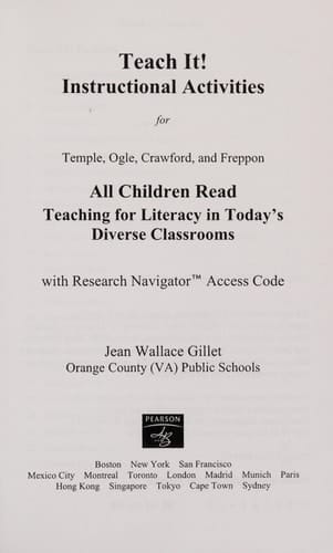Teach It! Instructional Activities