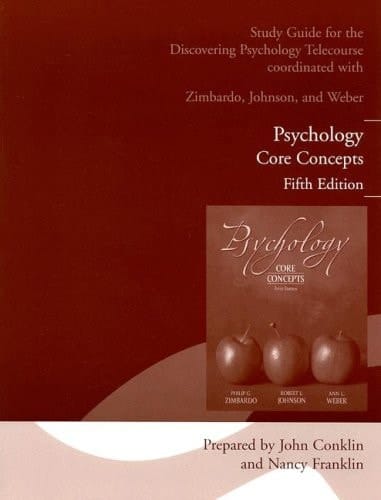 Telecourse Study Guide for Psychology: Core Concepts (all editions)