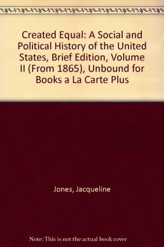 Created Equal: A Social and Political History of the United States, Brief Edition, Volume II (From 1865), Unbound for Books a La Carte Plus