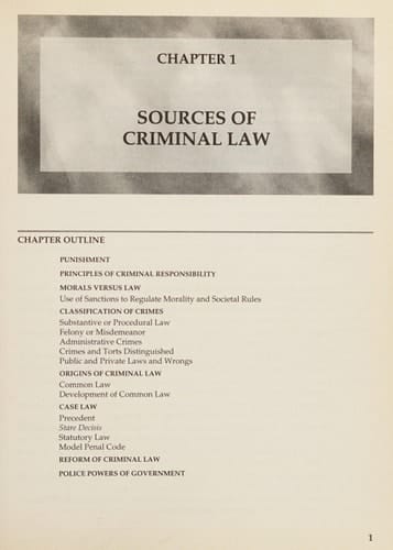 Principles of Criminal Law