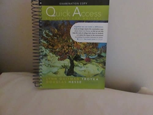 Quick Access Reference for Writers 6th Edition Examination Copy