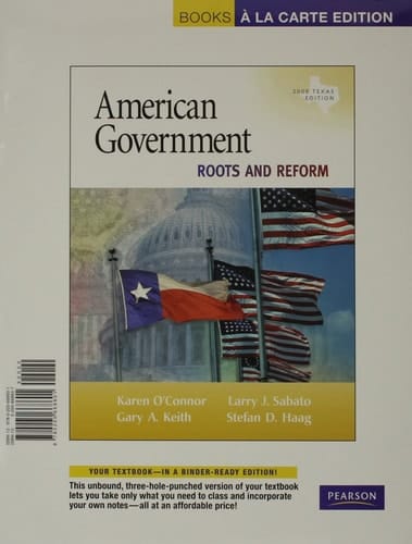 American Government: Roots and Reform, 2009 Texas Edition, Books a la Carte Plus MyPoliSciLab (5th Edition)