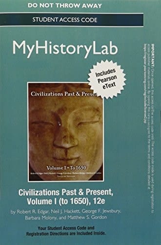 MyHistoryLab CourseCompass with Pearson eText -- Standalone Access Card -- for Civilizations Past & Present, Volume 1 (12th Edition)