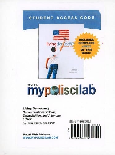 MyPoliSciLab with Pearson eText Standalone Access Card for Living Democracy, 2nd Edition