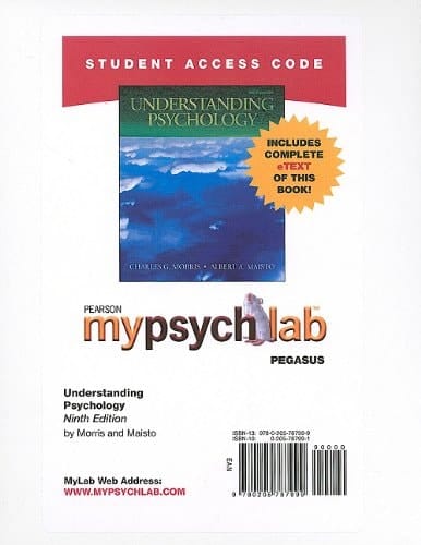 Understanding Psychology Mypsychlab Pegasus With Pearson Etext Student Access Code Card