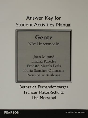 SAM Answer Key for Gente: Nivel intermedio