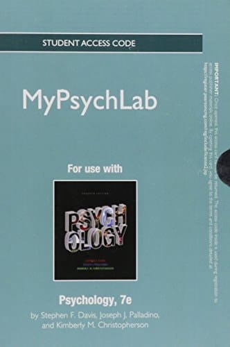 NEW MyLab Psychology without Pearson eText -- Standalone Access Card -- for Psychology (7th Edition)