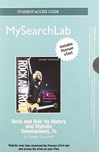 MySearchLab with Pearson eText -- Standalone Access Card -- for Rock and Roll: Its History and Stylistic Development (7th Edition)