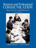Business and Professional Communication: Plans, Processes, and Performance