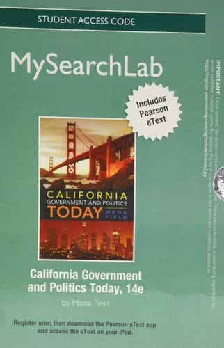 MySearchLab with Pearson eText -- Standalone Access Card -- for California Government and Politics (14th Edition)