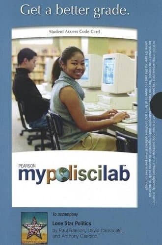 Lone Star Politics Mypoliscilab Standalone Access Card