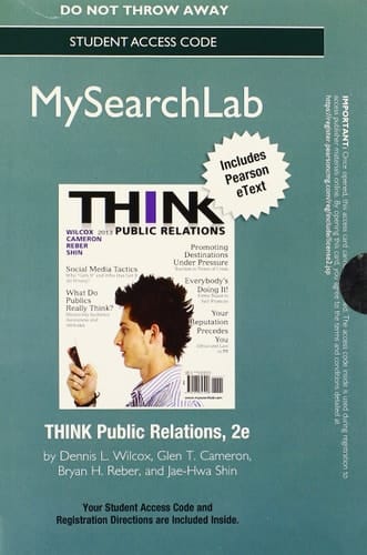 MyLab Search with Pearson eText -- Standalone Access Card -- for THINK Public Relations (2nd Edition)