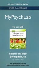 NEW MyPsychLab without Pearson eText -- Standalone Access Card -- for Children and Their Development (6th Edition)