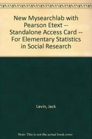 MyLab Search with Pearson eText -- Standalone Access Card -- for Elementary Statistics in Social Research (12th Edition)