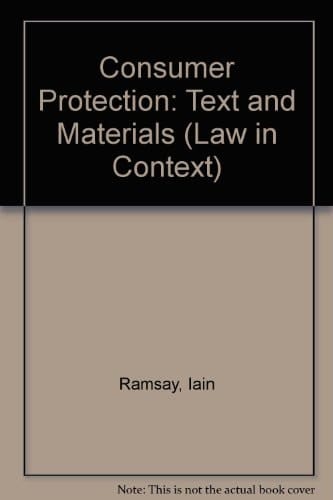 Consumer Protection: Text and Materials
