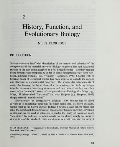 Evolutionary Biology