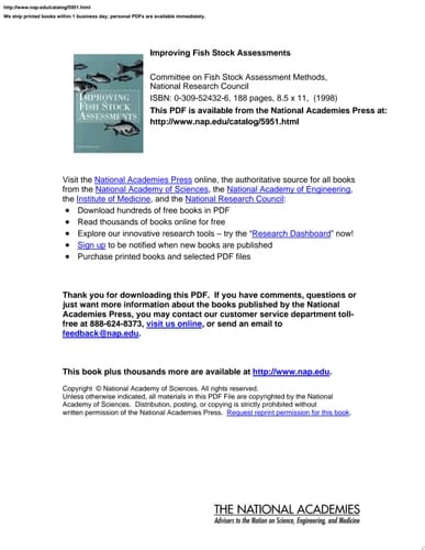 Improving Fish Stock Assessments