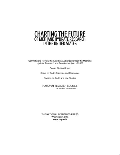 Charting the Future of Methane Hydrate Research in the United States