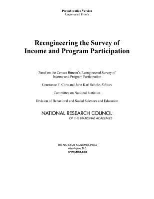 Reengineering The Survey Of Income And Program Participation