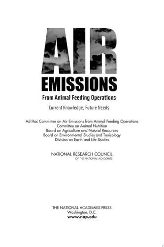 Air Emissions from Animal Feeding Operations Current Knowledge, Future Needs